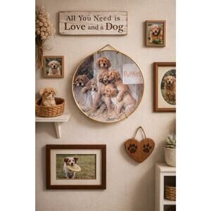 Franklin Mint ASPCA “Adopt a Puppy” Plate Puppies Dog Art w/ Hanger